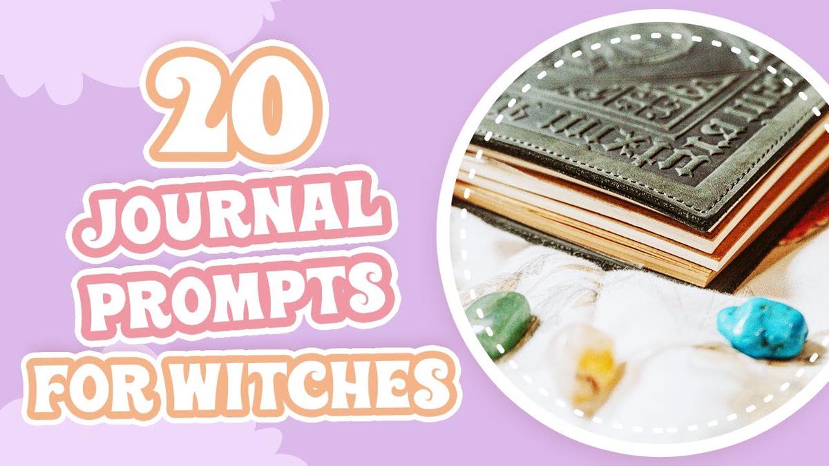 'Video thumbnail for 20 Journal Prompts for Witches | Grimoire / Book of Shadows'